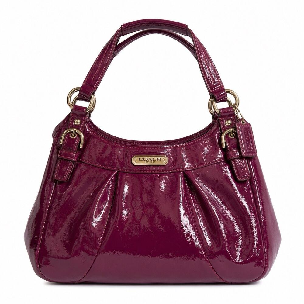 Coach Soho Large Y2K Hobo Shoulder Bag Crimson Plum Patent Leather NWOT